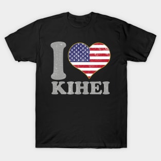 Kihei Maui Hawaii Pride 4th Of July USA Flag T-Shirt